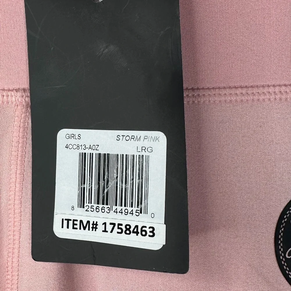 New Converse Girls Patch‎ High Rise Leggings size Large Storm Pink